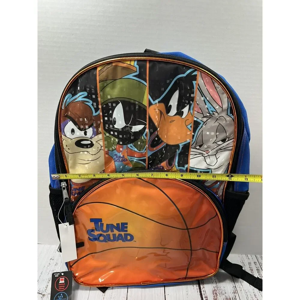Space Jam Looney Tunes Backpack Tune‎ Squad 2021 Book Bag Laptop Reflective 17”